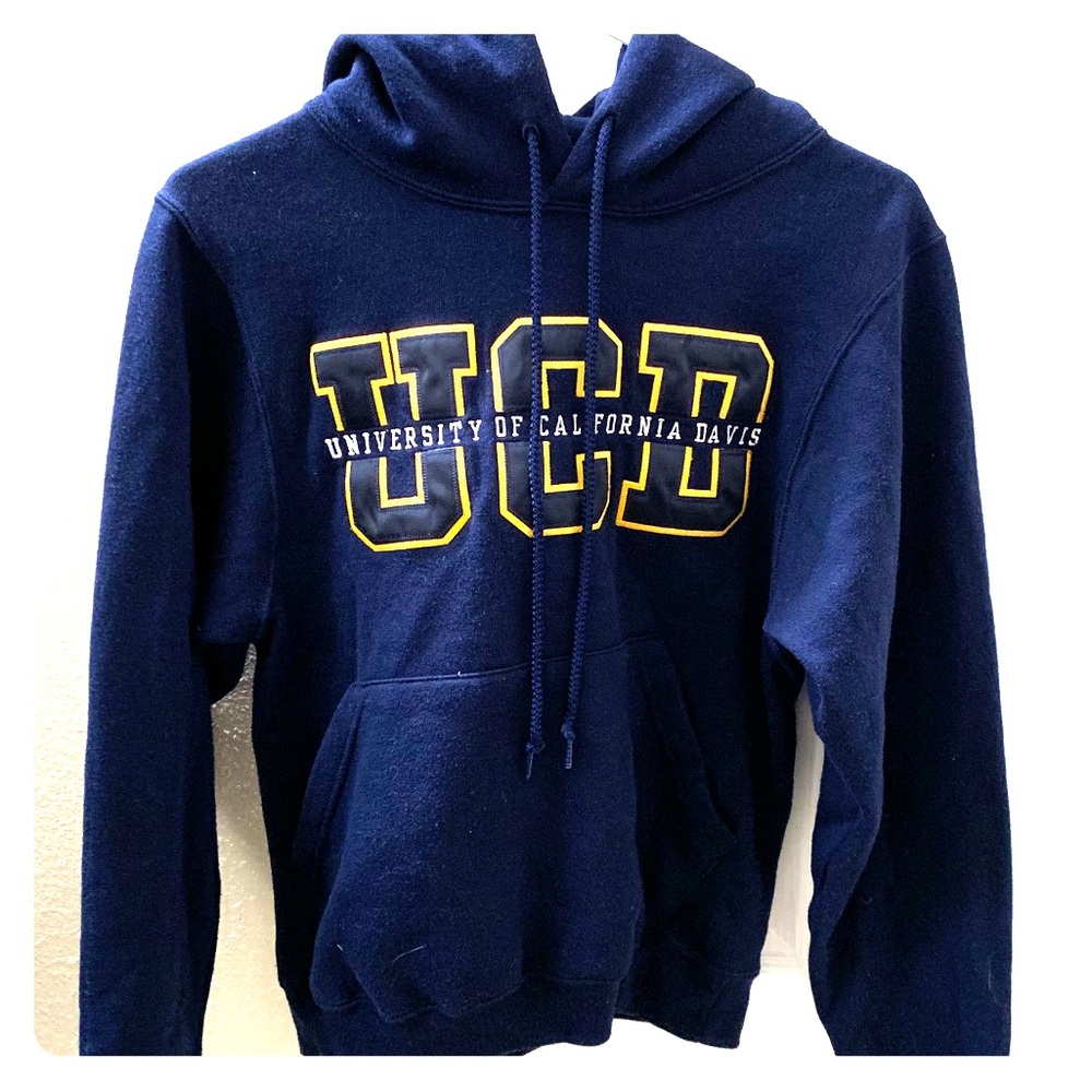 LIKE NEW XS UC Davis UCD Navy Hoodie Sweatshirt